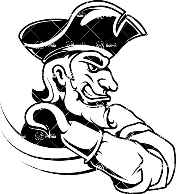 Vector Mascot Collection - Simple Pirate Mascot Design